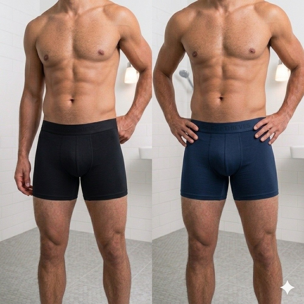 Pair of Thieves Hustle Boxer Briefs Mens L (34-36) Black Navy 2 Pack Cool *NEW*
